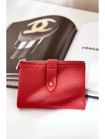 Eko Kožená Dámská Peněženka Červená Bronica