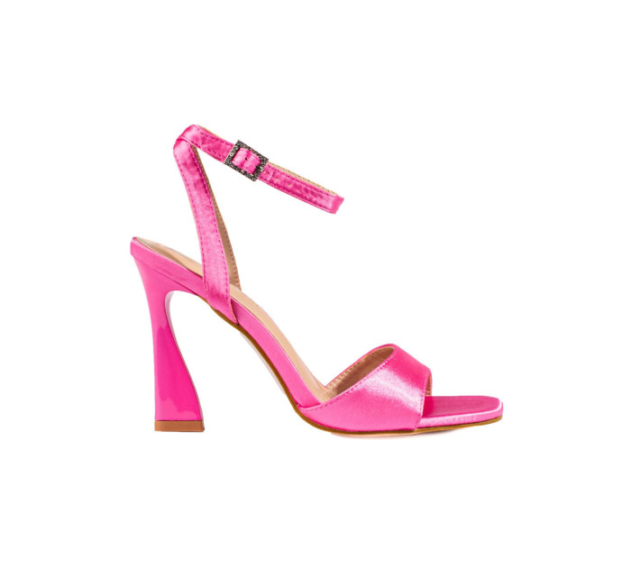 Výborné  sandály růžové dámské na jehlovém podpatku