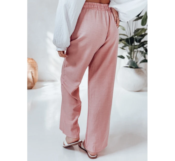 Dámské kalhoty se širokými nohavicemi MILLIVIO růžová FashionStreet UY2663