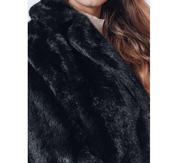 Dámský kožich GLAMFLUFFY krátký černý FashionStreet TY4985