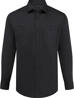PR 021 Košile s dlouhým rukávem   black model 22461941 - Premier