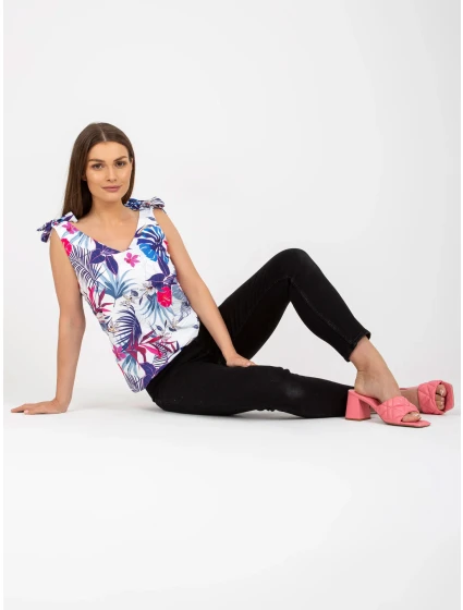 Dámský top WN TP  bílý a tmavě modrý model 17505429 - FPrice