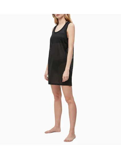 Plážové šaty KW0KW00788-BEH černá - Calvin Klein Plážové šaty KW0KW00788-BEH černá - Calvin Klein