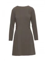 Dámské šaty model 21865054 Khaki tmavě zelená - STYLOVE