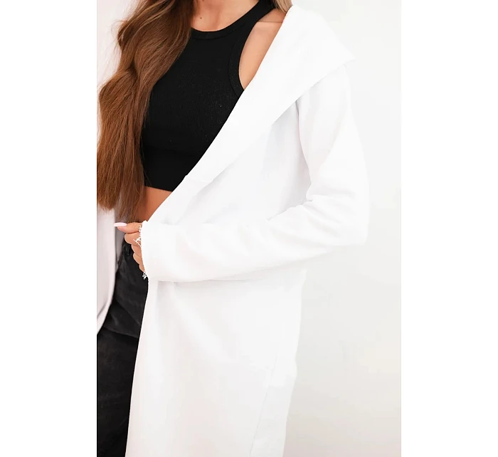 Dámský svetr bez zapínání 35687 bílý - Kesi