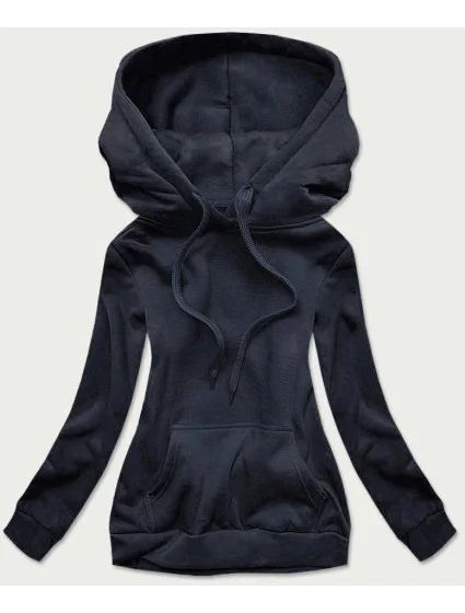 Tmavě modrá dámská tepláková mikina model 16279986 - J.STYLE