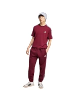 Pánské kalhoty adidas Essentials 3-Stripes Fleece Tapered Cuffed v barvě bordó KY4134 Pánské kalhoty adidas Essentials 3-Stripes Fleece Tapered Cuffed v barvě bordó KY4134