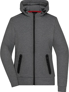 Daiber JN 1143 Dámská bunda s kapucí 02.1143 dark melange