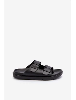 Lehké pánské sandály s přezkami Big Star NN174597 Černé