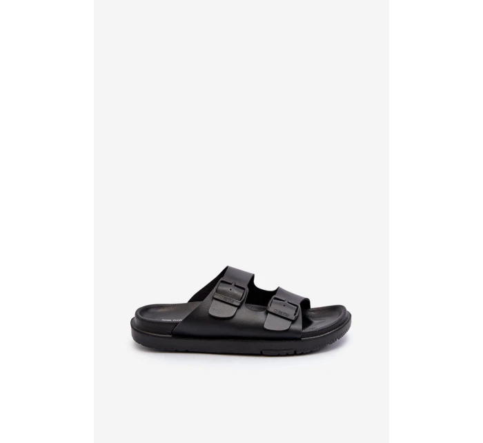 Lehké pánské sandály s přezkami Big Star NN174597 Černé