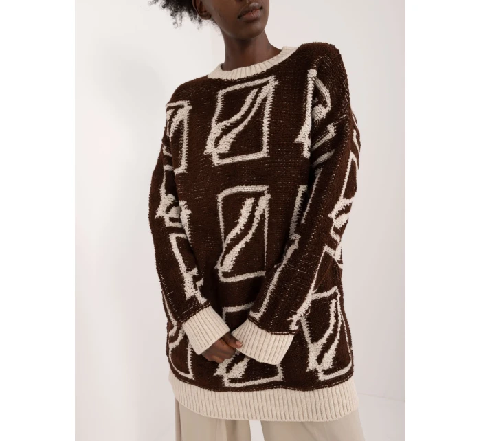 Jumper BA SW 0277.02 tmavě hnědý Jumper BA SW 0277.02 tmavě hnědý