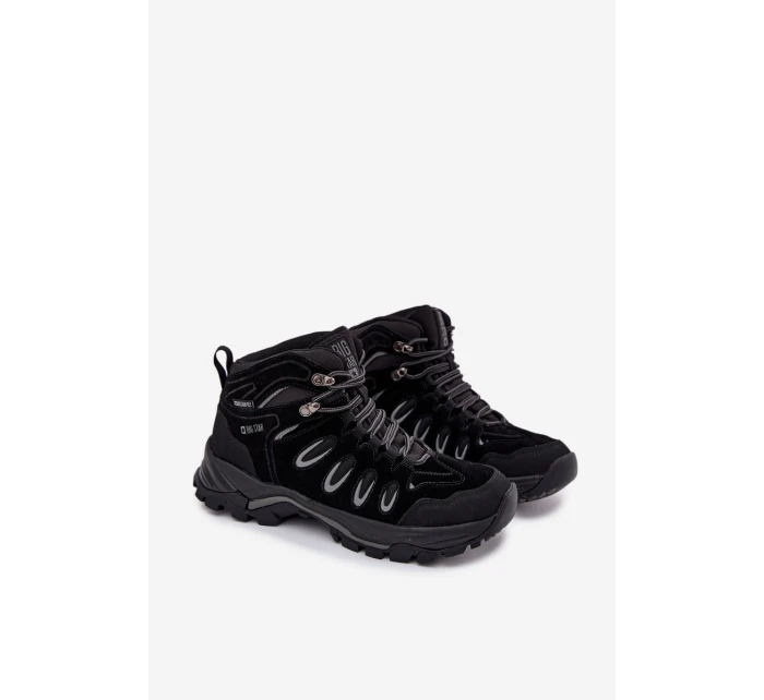 Pánské kožené trekové boty Big Star HI-POLY SYSTEM – černé