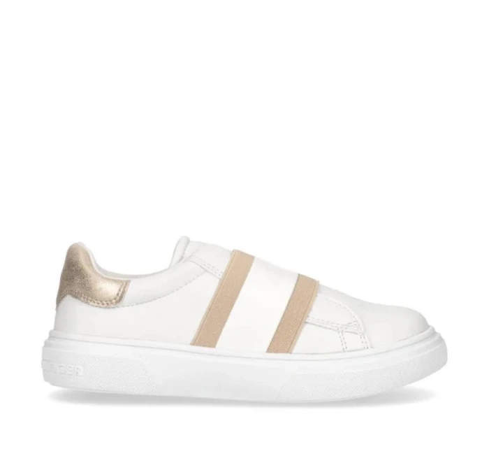 Dámské sportovní boty W T3A4-32155-1383X048Bílá se zlatou - Tommy Hilfiger