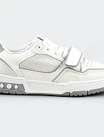 Bílo-šedé dámské dvoubarevné tenisky "adidasky" (AD-585)