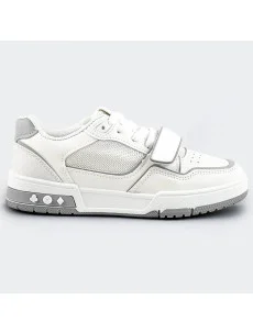 Bílo-šedé dámské dvoubarevné tenisky "adidasky" (AD-585)