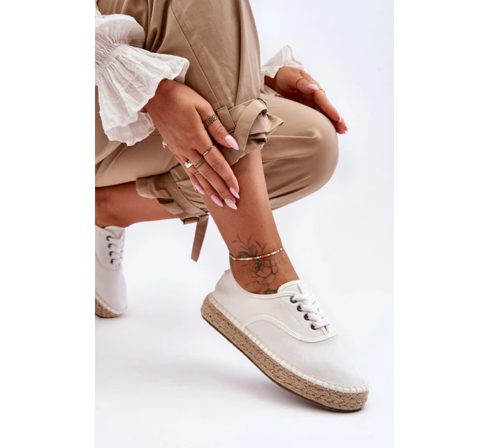 Šněrovací Espadryly Big Star LL274833 Bílé