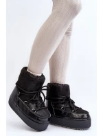 Dámské zimní boty s mašlí černé model 21644967 - Boto Dámské zimní boty s mašlí černé model 21644967 - Boto