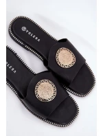 Pantofle Na Podpatku S Dekorací Černé model 21685588 - Boto Pantofle Na Podpatku S Dekorací Černé model 21685588 - Boto