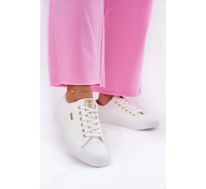 Dámské Tenisky Z Eko Kůže Big Star RR274748 Bílé Dámské Tenisky Z Eko Kůže Big Star RR274748 Bílé