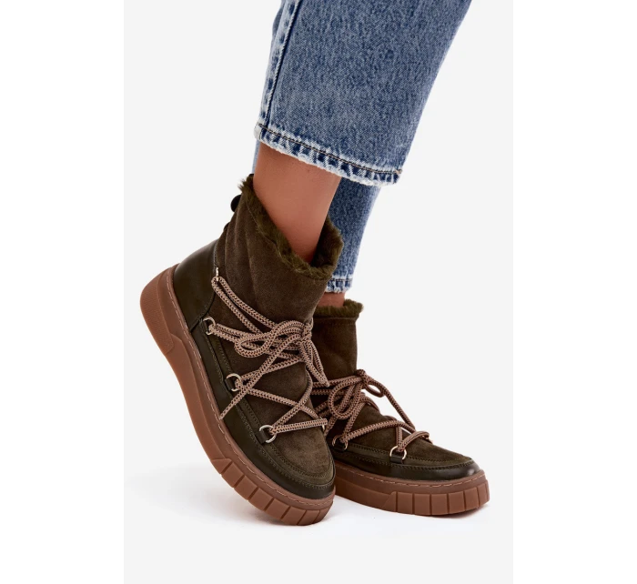 Dámské sněhule s tmavě zelené model 21757764 - Boto Dámské sněhule s tmavě zelené model 21757764 - Boto