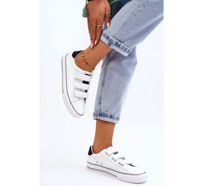 Žené tenisky na suchý zip Big Star LL274A207 Bíle Žené tenisky na suchý zip Big Star LL274A207 Bíle