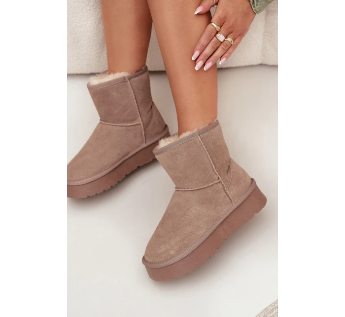 Dámské sněhule W5825 hnědé - Sweet Shoes