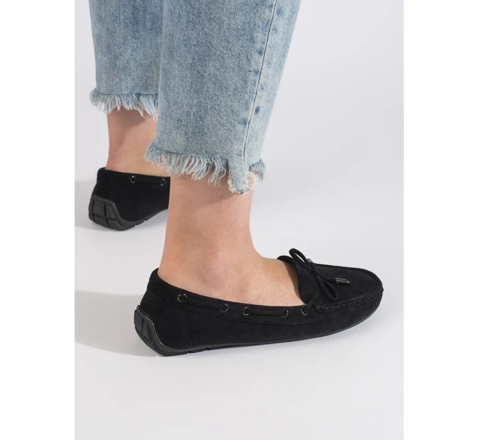 Moderní mokasíny černé dámské bez podpatku Moderní mokasíny černé dámské bez podpatku