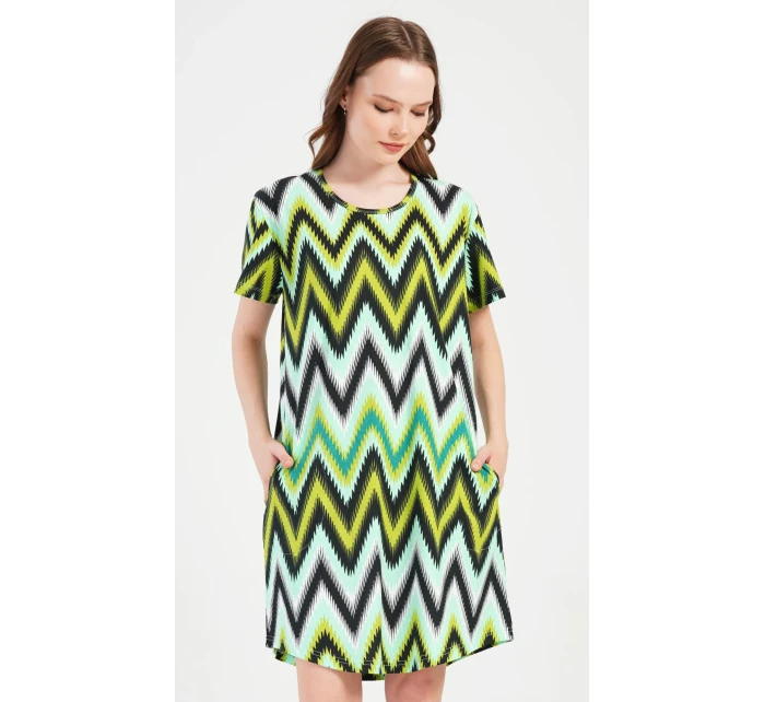 Dámské domácí šaty s krátkým rukávem Zuzana Dámské domácí šaty s krátkým rukávem Zuzana