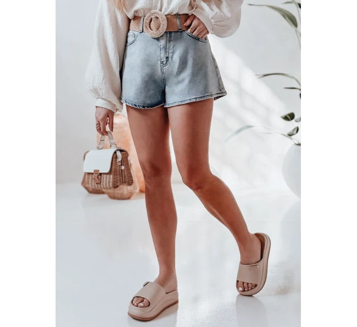 Dámské džínové šortky HOT LIGHT blue FashionStreet SY0467