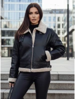 Dámská kožená bunda s ovčí kůží black Dstreet model 21995373 - FashionStreet