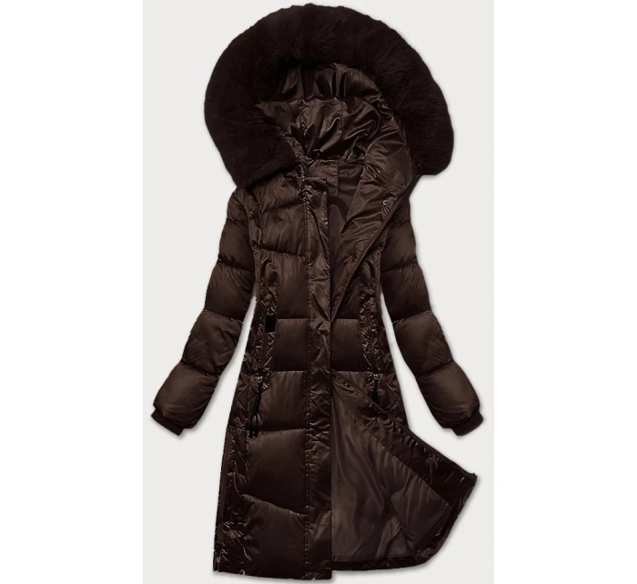 Hnědá dámská prošívaná zimní bunda S'west (B8266-14) Hnědá dámská prošívaná zimní bunda S'west (B8266-14)