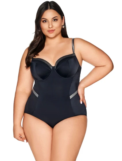 Dámské jednodílné plavky 63 black - AVA