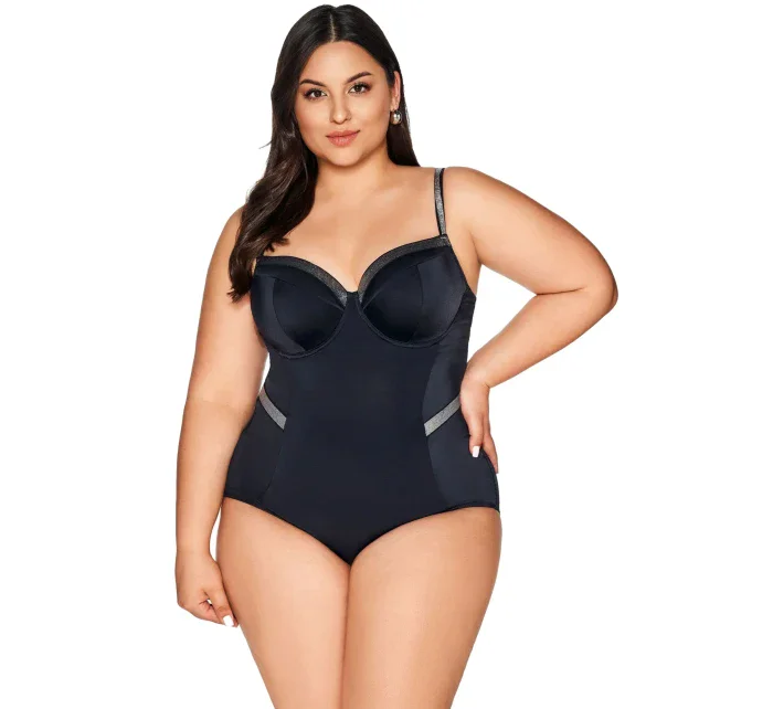 Dámské jednodílné plavky 63 black - AVA