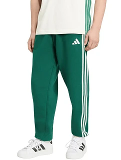 Pánské kalhoty Essentials 3Stripes Fleece Tapered Cuffed zelené model 22348327 - ADIDAS
