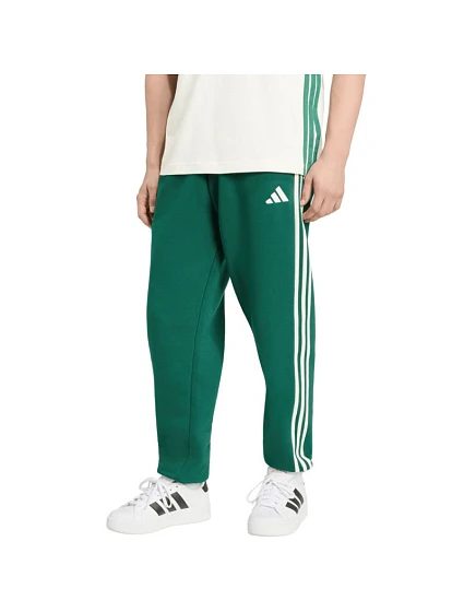 Pánské kalhoty adidas Essentials 3-Stripes Fleece Tapered Cuffed zelené KY4129 Pánské kalhoty adidas Essentials 3-Stripes Fleece Tapered Cuffed zelené KY4129
