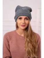dámská čepice tmavě šedá model 18752433 - K-Fashion