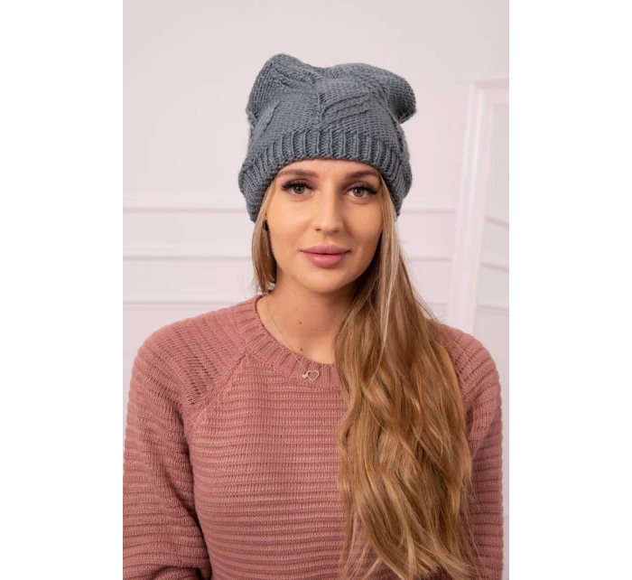 dámská čepice tmavě šedá model 18752433 - K-Fashion