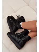 Dámské sněhule na platformě s kožešinou model 21714055 Černé - D.Franklin