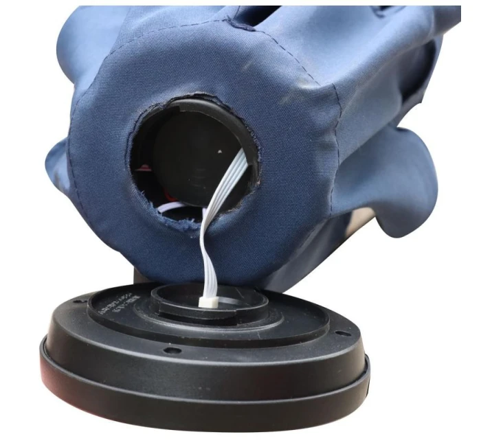 ZAHRADNÍ SLUNEČNÍK S LED OSVĚTLENÍM 300 CM TMAVĚ MODRÝ