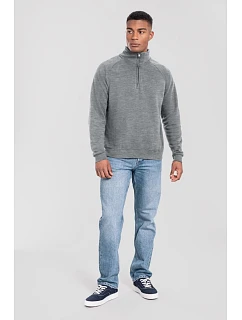 Iconic Premium Zip Neck Sweat Těžká mikina s 1/4 zipem  heather model 22459619 - Fruit of the Loom