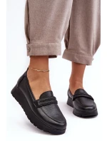 Kožené polobotky s se zdobením černé Lemar model 21635991 - Boto