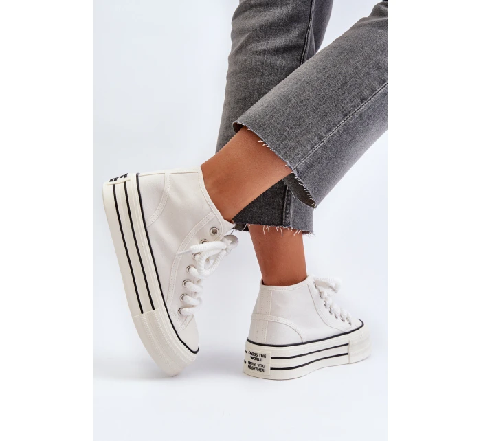 Dámské tenisky na platformě bílé Aineri Dámské tenisky na platformě bílé Aineri