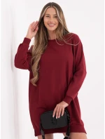 Sukienka RV SK model 21801791 bordowy - FPrice Sukienka RV SK model 21801791 bordowy - FPrice