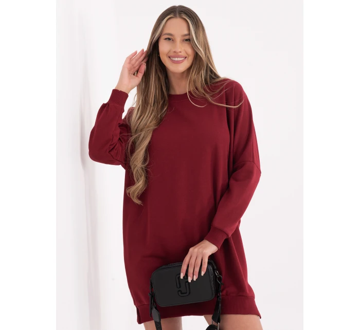 Sukienka RV SK model 21801791 bordowy - FPrice Sukienka RV SK model 21801791 bordowy - FPrice