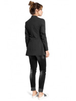 B030 Pletené sako bez límce - černé
