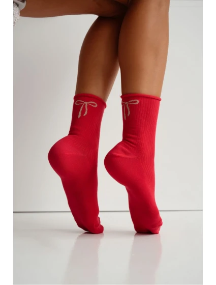 Dámské ponožky, netlačící, s mašlí 0200.193 Dámské ponožky, netlačící, s mašlí 0200.193