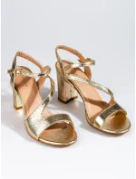 Klasické dámské sandály černé na širokém podpatku Klasické dámské sandály černé na širokém podpatku