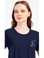 Dámská noční košile s krátkým rukávem model 20911539 - Vienetta Dámská noční košile s krátkým rukávem model 20911539 - Vienetta