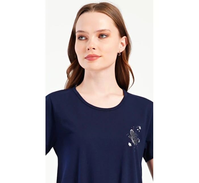 Dámská noční košile s krátkým rukávem model 20911539 - Vienetta Dámská noční košile s krátkým rukávem model 20911539 - Vienetta