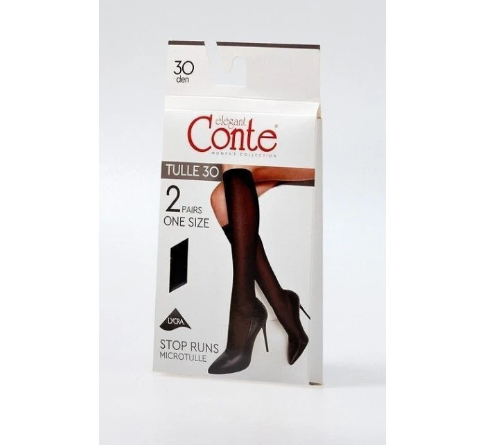 Podkolenky Conte Elegant Tulle 30 den A'2 Podkolenky Conte Elegant Tulle 30 den A'2
